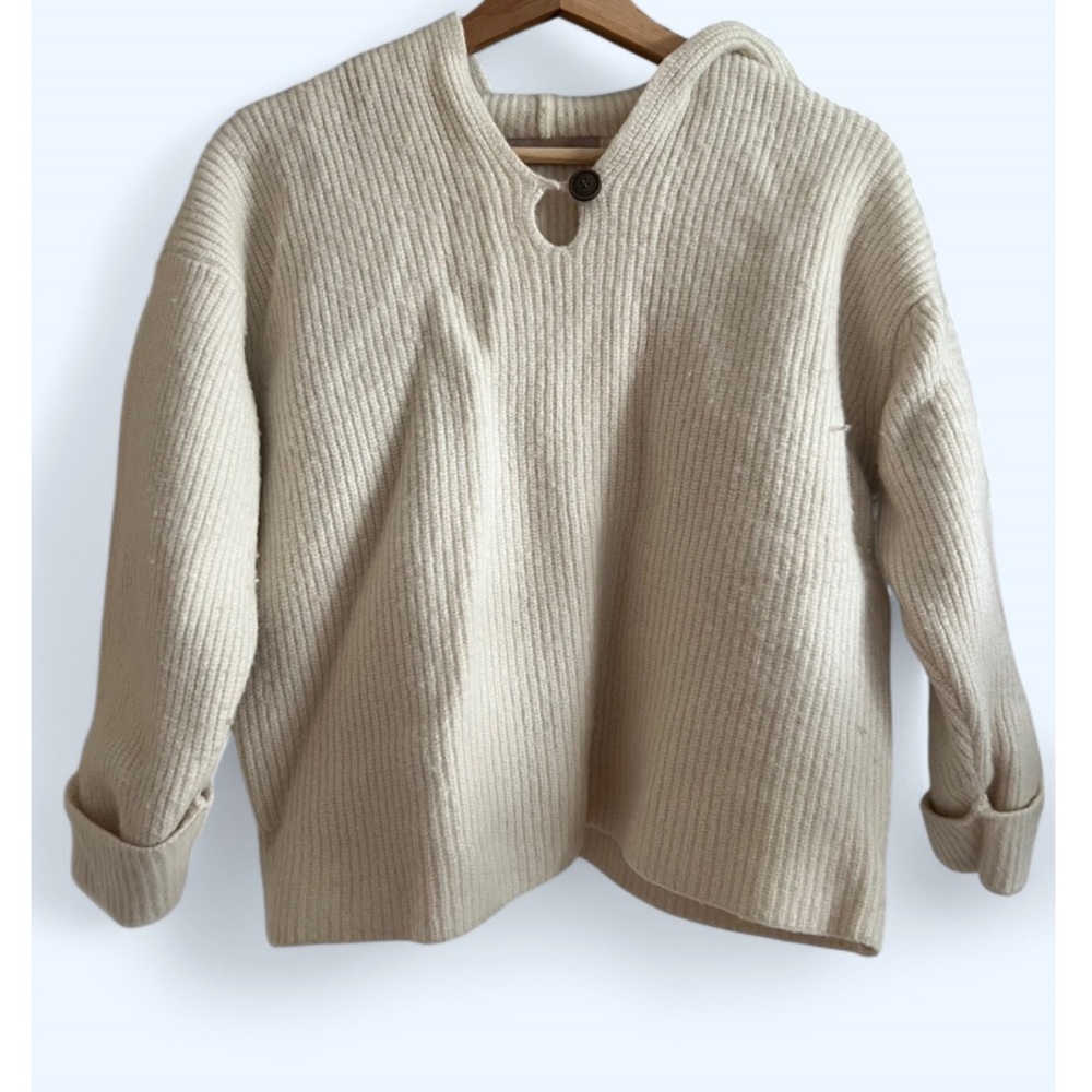 White Ecru Chunky Knit Sweater
